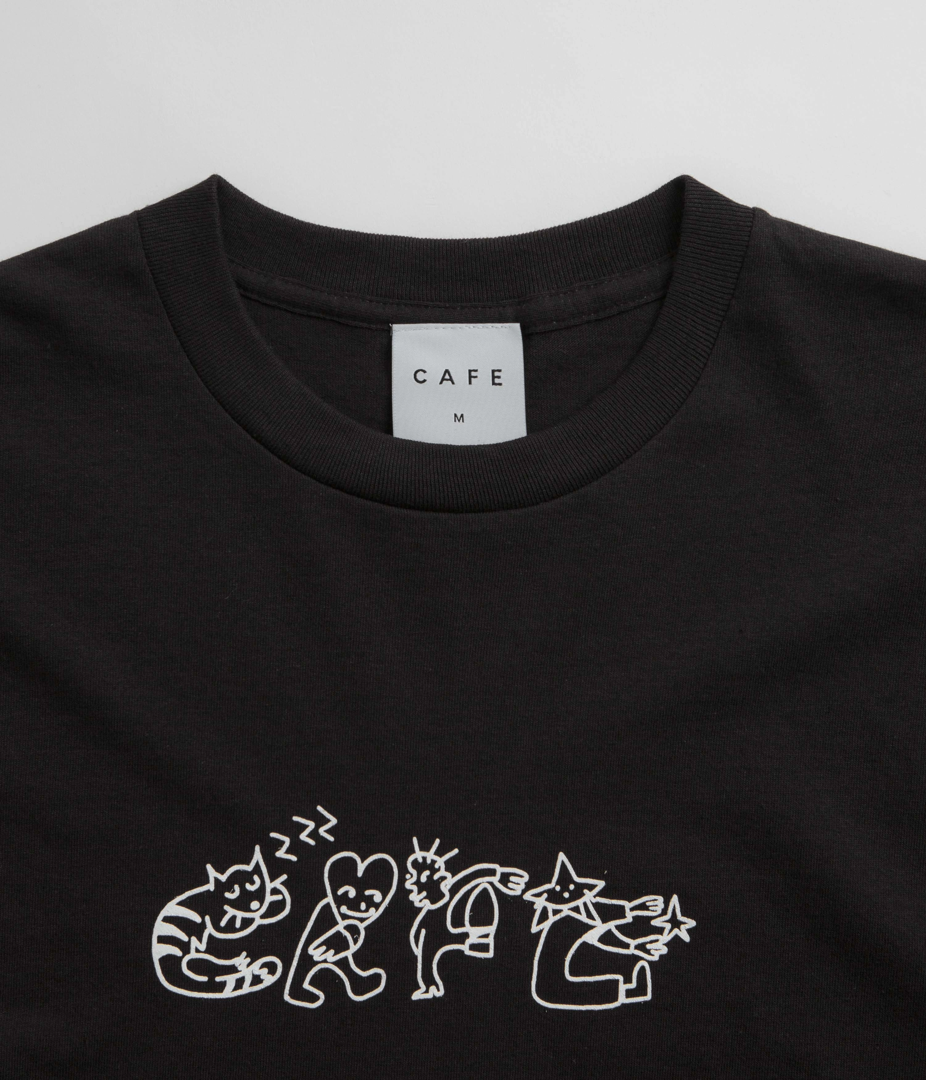Popular Skateboard Cafe Buddy T-Shirt - Black