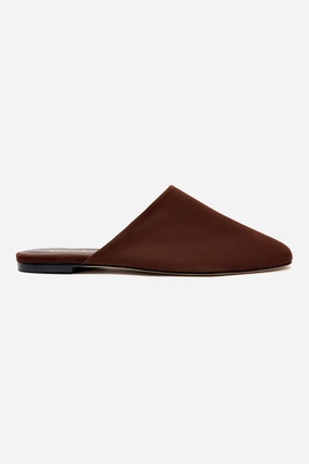 Support Walk Venice Flat Mule and Pouch Kit In Brown Suede
