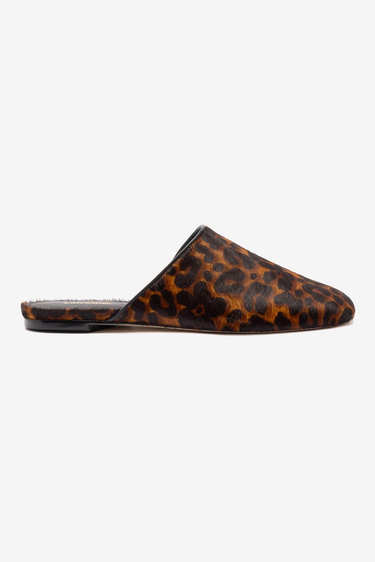 Fast Wear Smart Comfort Design Venice Flat Mule In Leopard Print Calf Hair