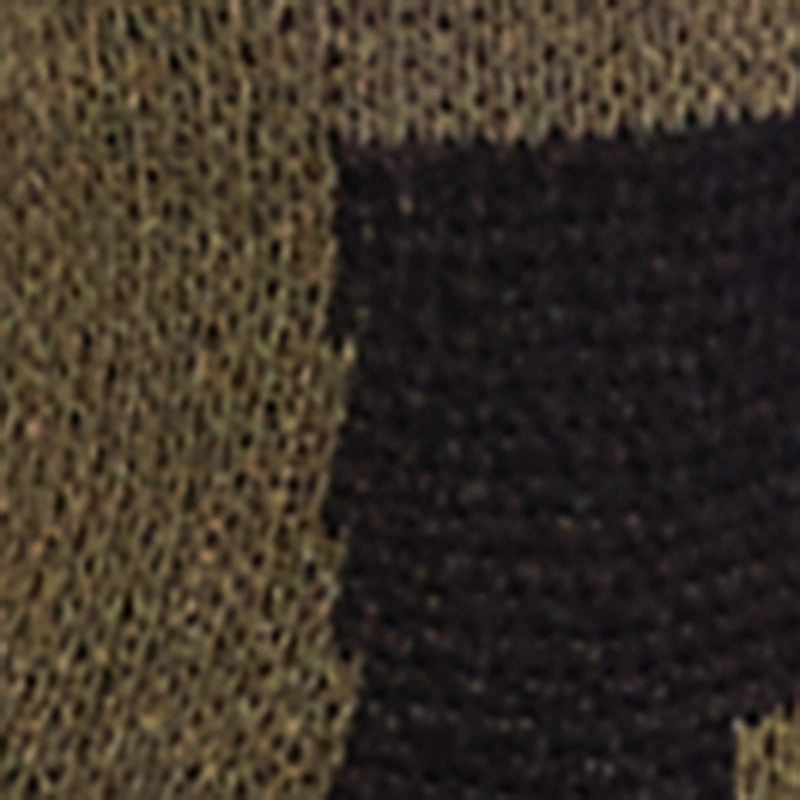 Camouflage Open Front Long Cardigan with Pockets Cable Stitch