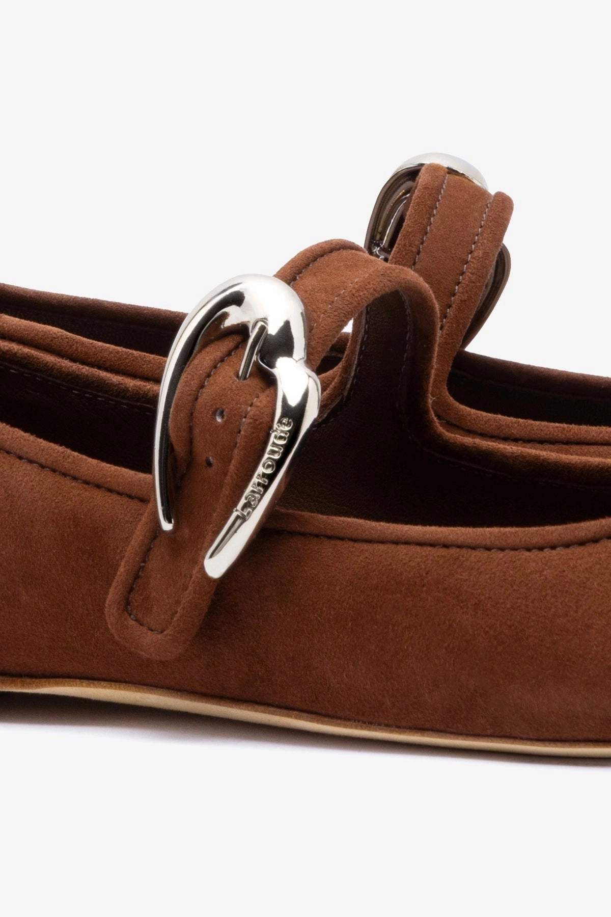 Verona Ballet Flat In Burnt Umber Suede Beach Walk
