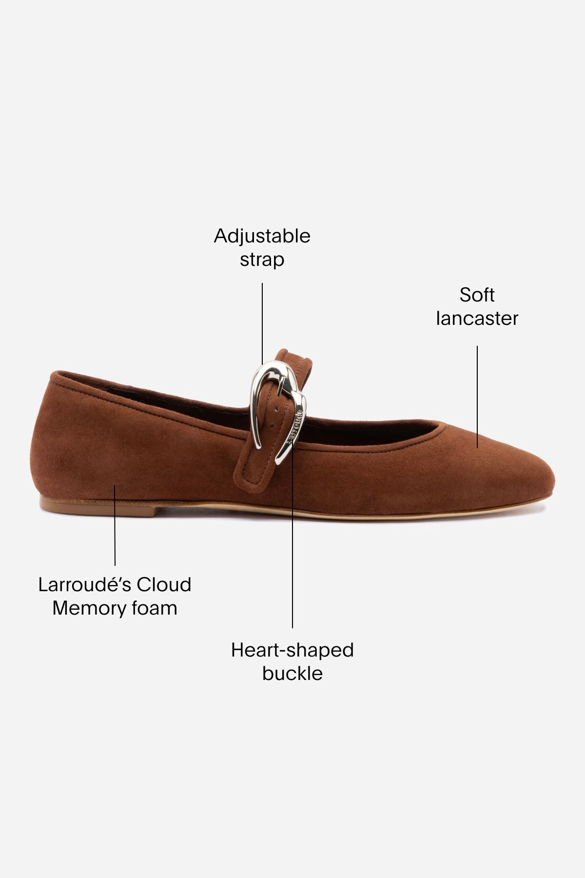 Slip-Free Shoes Verona Ballet Flat In Burnt Umber Suede