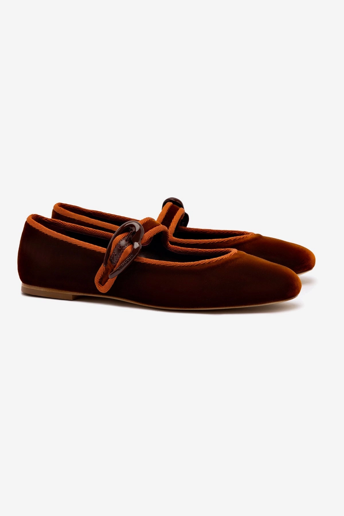 Quick-Dry Material Ship Mood Verona Ballet Flat In Cuoio Velvet