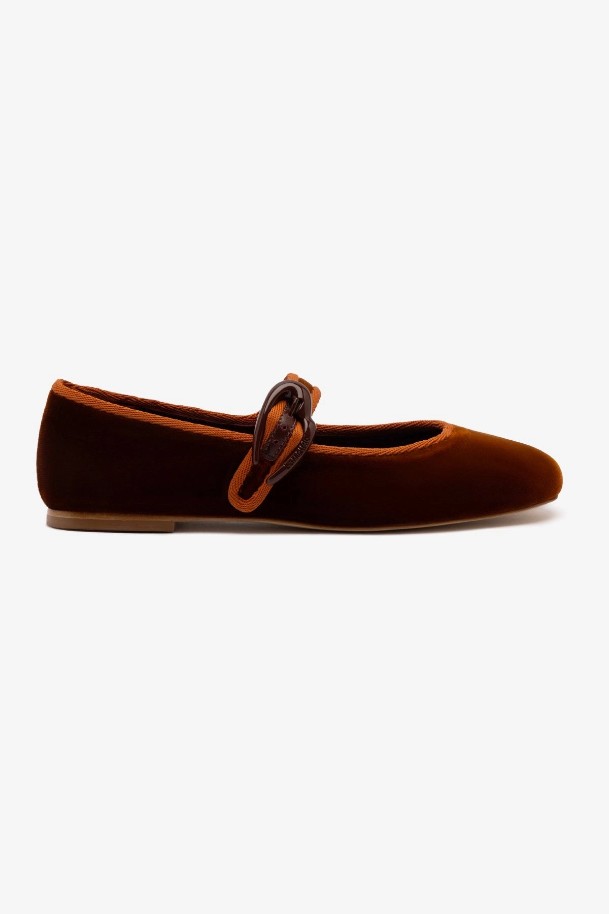 Verona Ballet Flat In Cuoio Velvet Knitted Soft