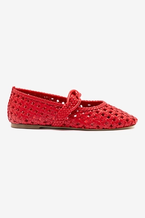Outdoor Footwear Verona New Macrame In Scarlet Leather