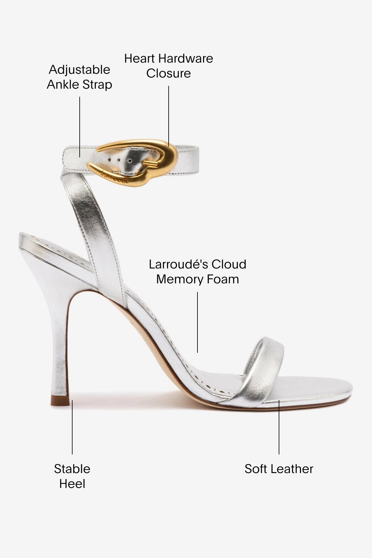 Verona Sandal In Silver Metallic Leather Color Mix