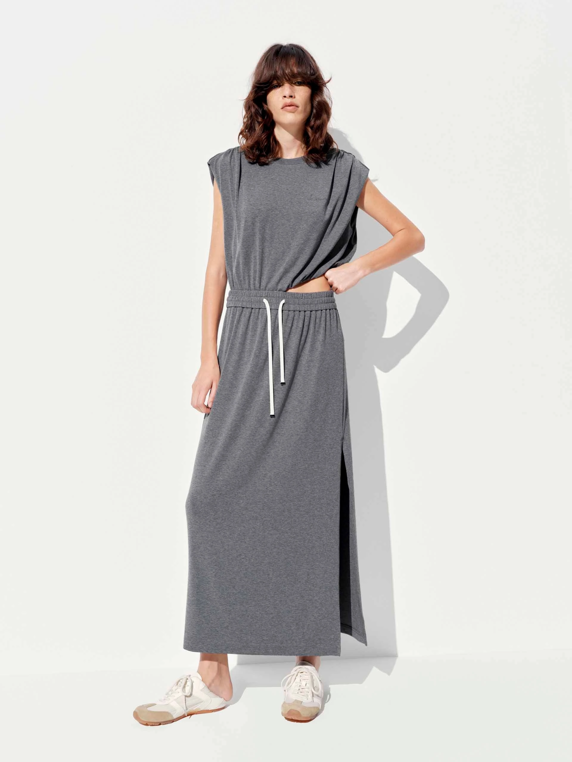 Cutout Waist Sleeveless Dress Bless Glow Smart and Sleek