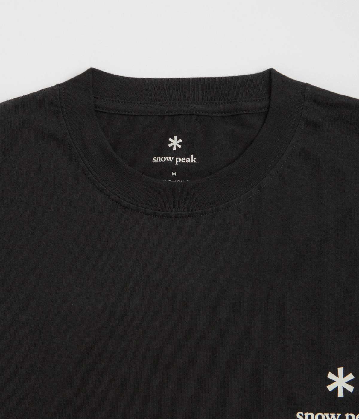Snow Peak Soft Cotton Relaxed Logo T-Shirt - Black UVProtectionFinish NonRestrictive Cut