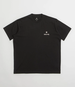 Snow Peak Soft Cotton Relaxed Logo T-Shirt - Black Cool and Comfortable