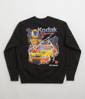 Moisture Wicking Technology Casual Essentials HUF x Kodak Ride The Lightning Crewneck Sweatshirt - Black