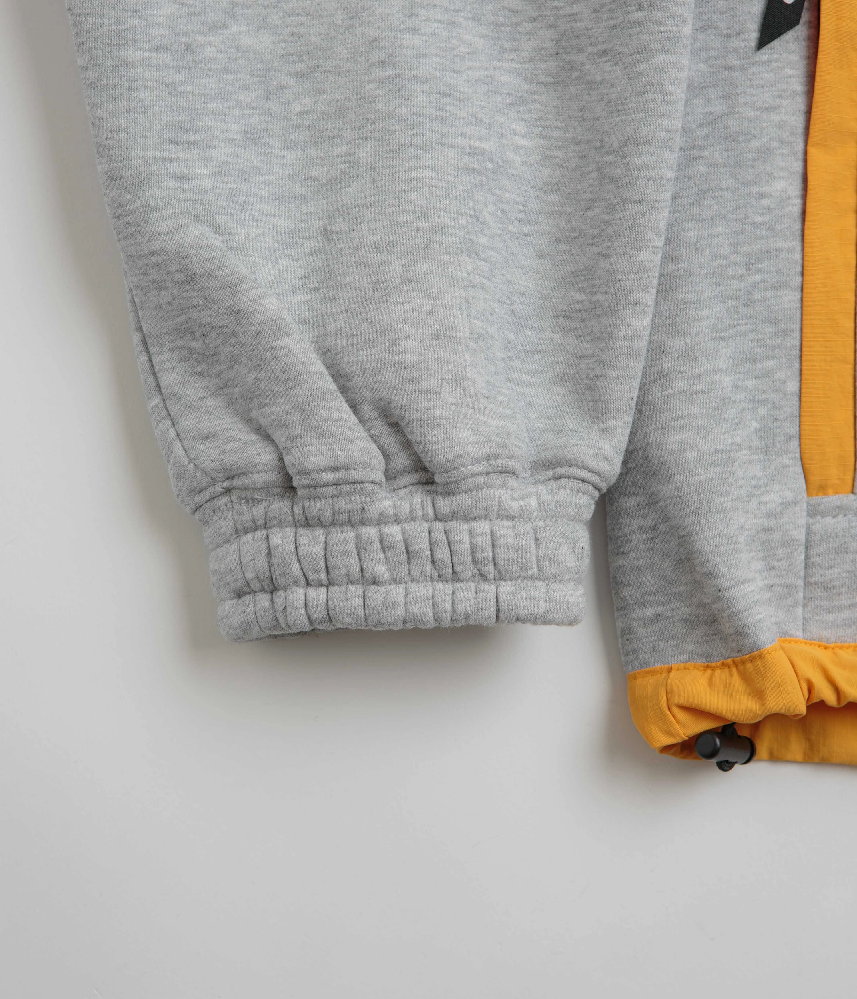 Sophisticated Layers Pasteelo Contrast 1/4 Zip Sweatshirt - Heather Grey / Gold