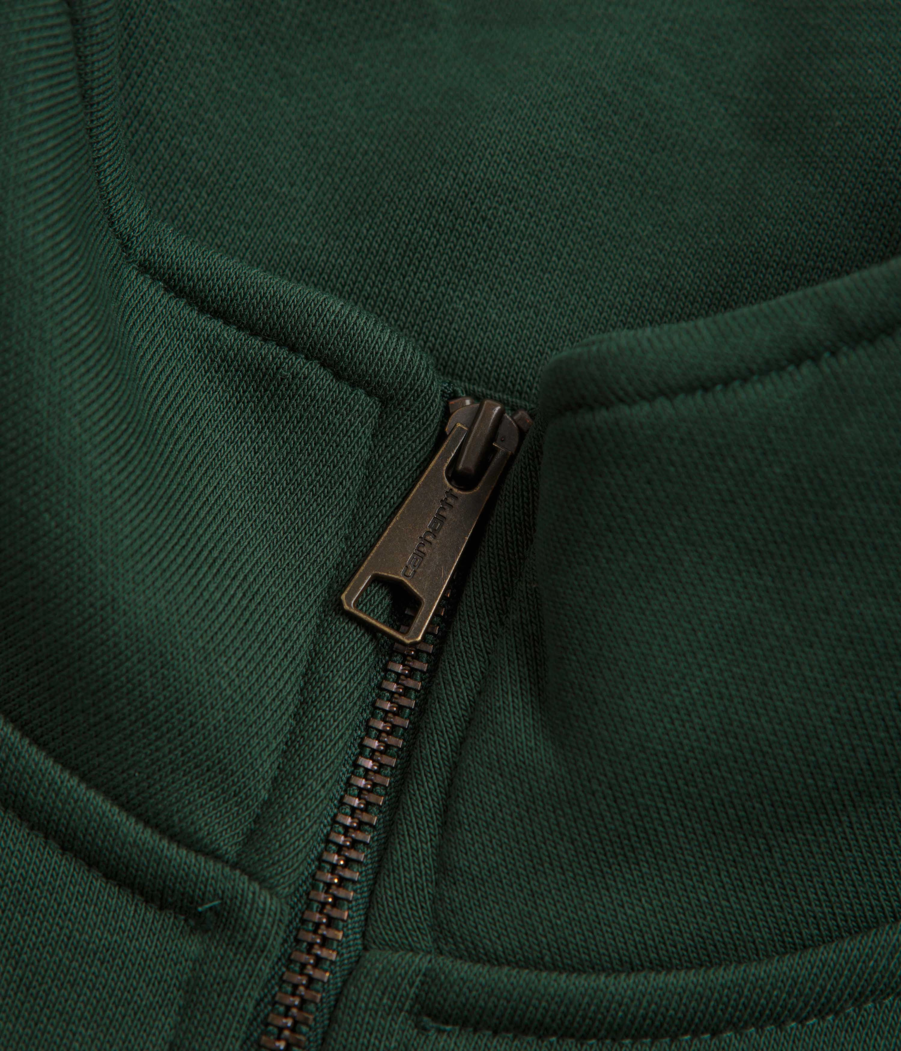 Carhartt Chase Zip Neck Sweatshirt - Sycamore Tree / Gold Cozy Vibe