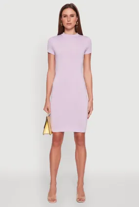 and Effortless fit dress. Walkable Flow Daisy Rib Knit Mock Neck T Shirt Dress