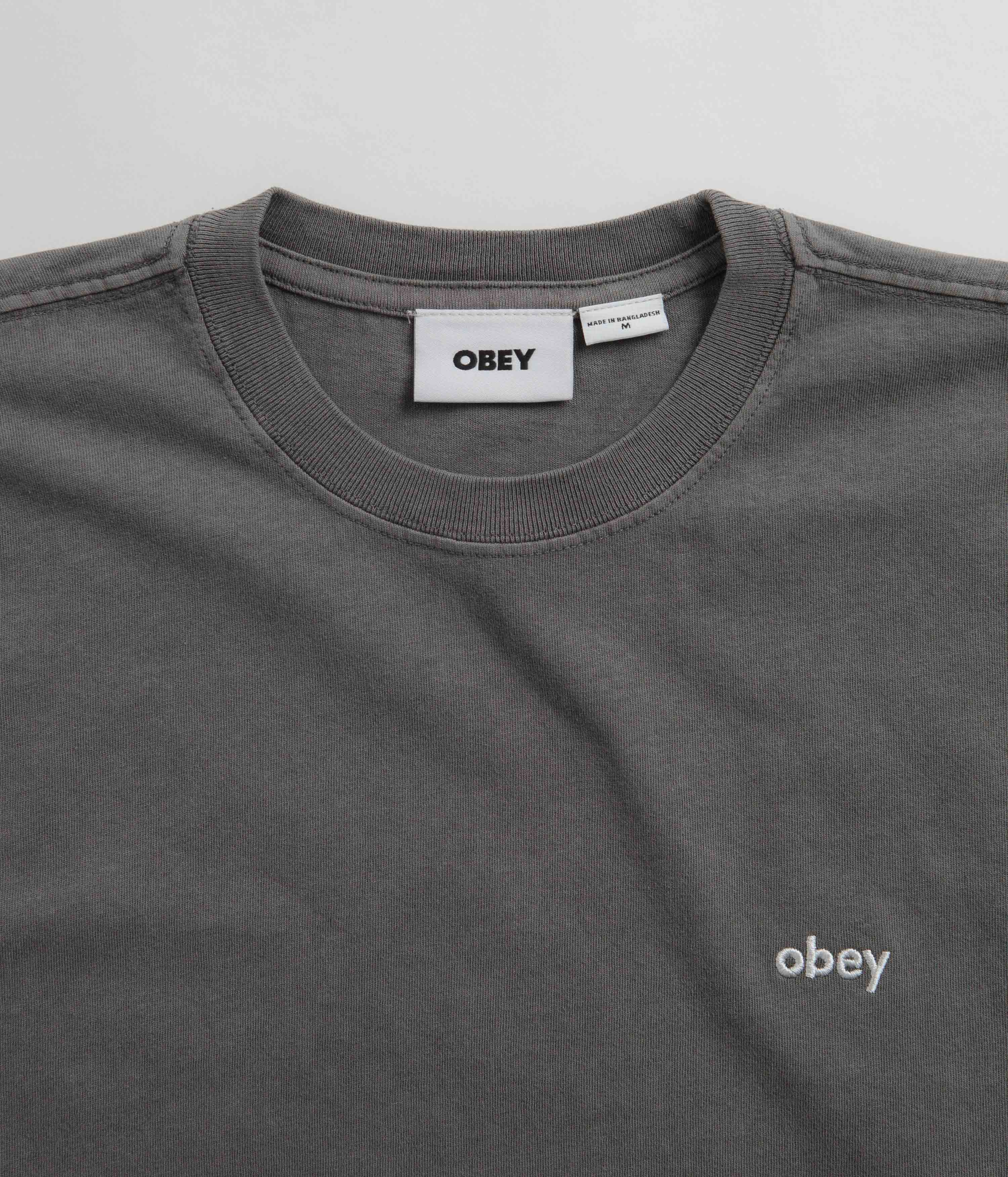 Essential Clothing Obey Lowercase Pigment T-Shirt - Digital Black