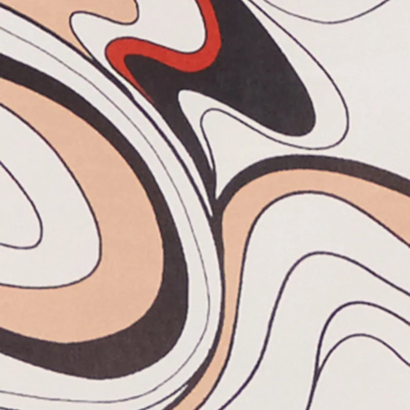 Airy Layer Statement-Print Vivid Psychedelic Swirl Print Sleeveless Tank Dress