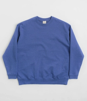 Winter Ready Wear Snow Peak Recycled Cotton Crewneck Sweatshirt - Blue