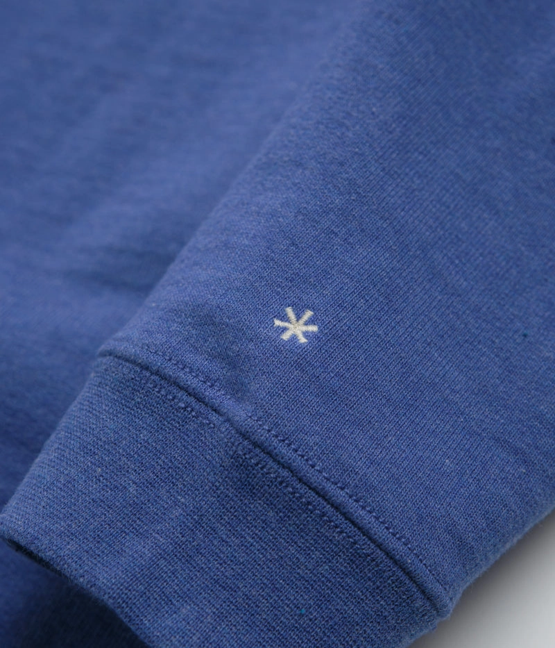 Snow Peak Recycled Cotton Crewneck Sweatshirt - Blue Comfy chic