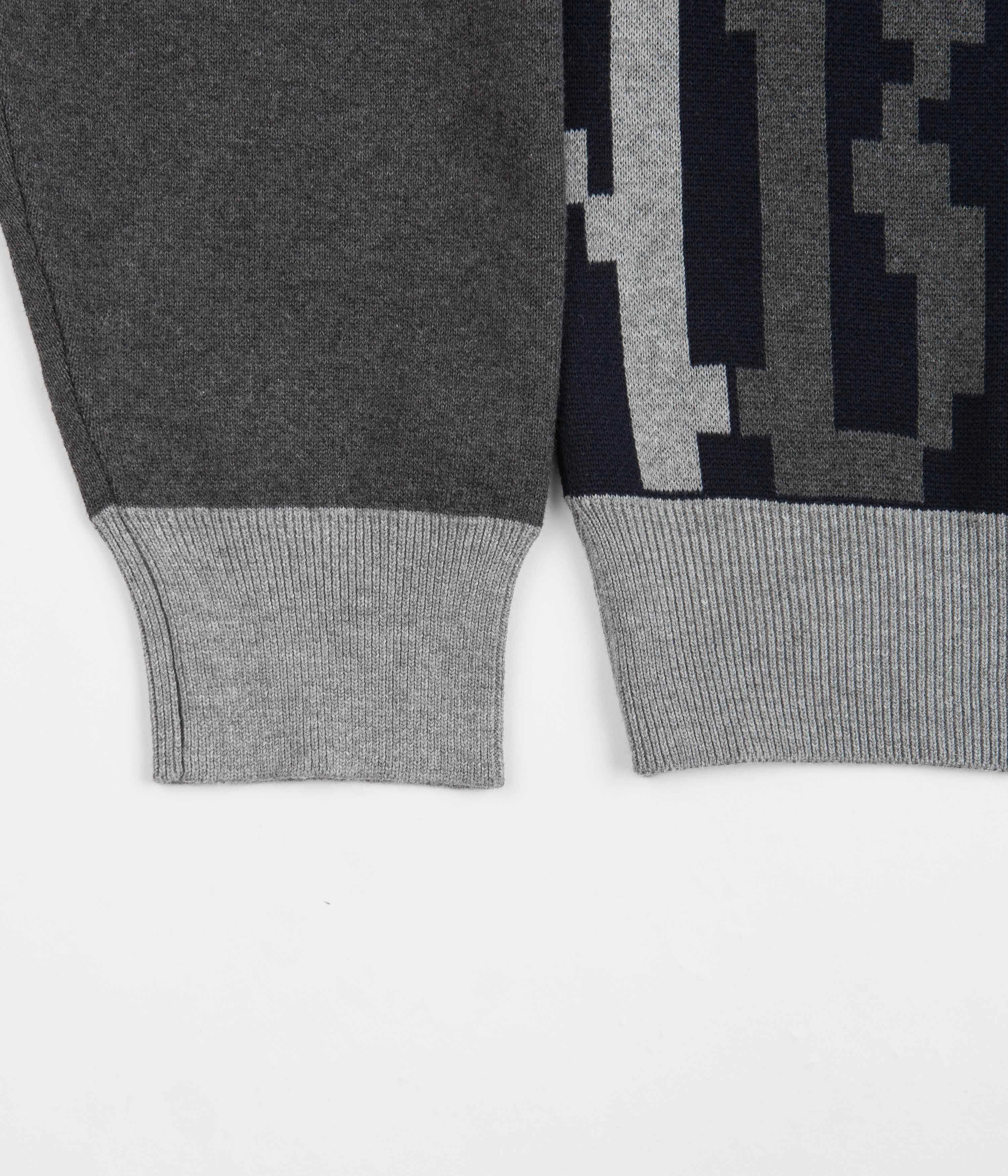 Bronze 56K Old E Crewneck Sweatshirt - Black / Grey Ultimate Layering Chilly Weather Knit