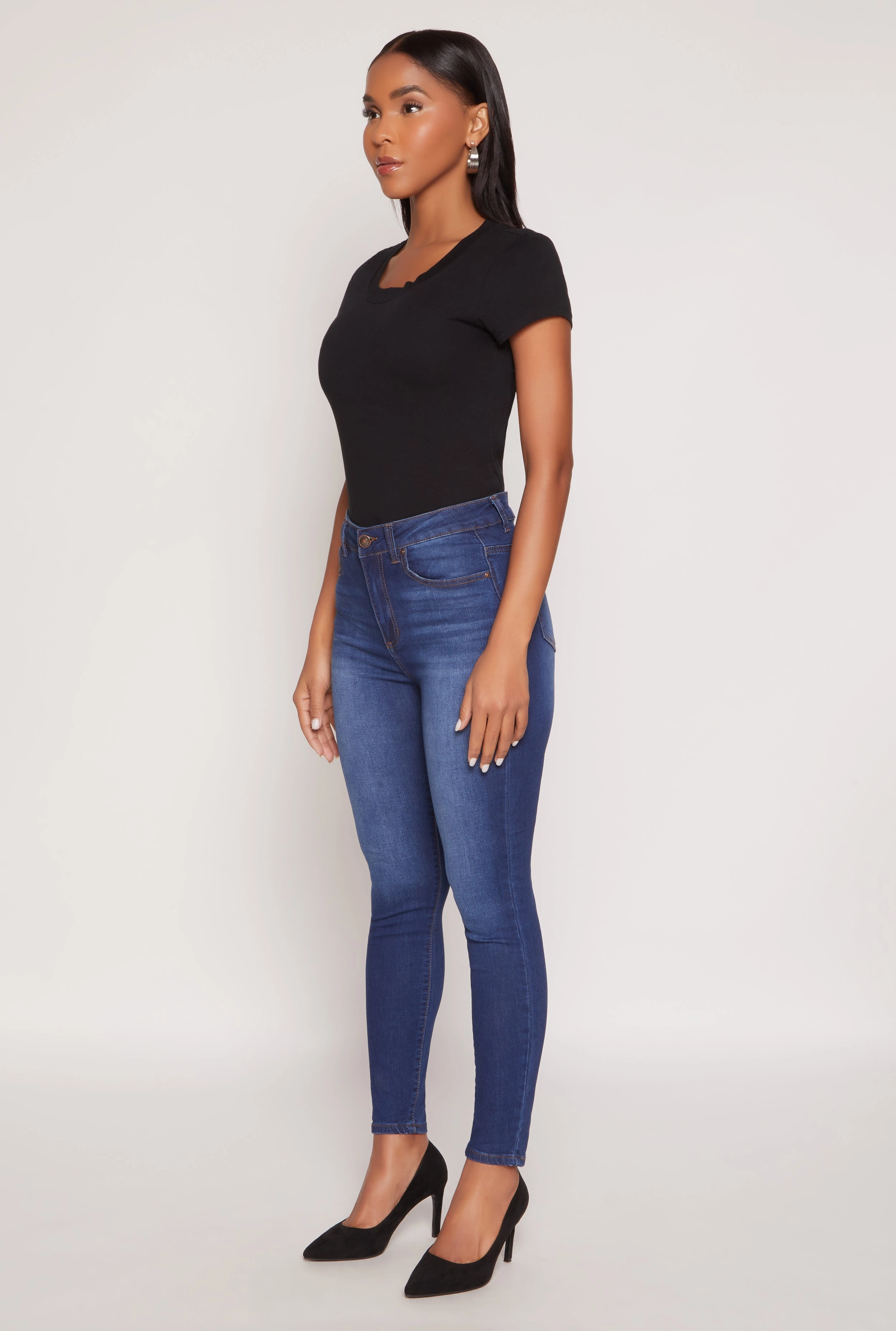 High Waist Daily Mix WAX Stretch High Waisted Skinny Jeans