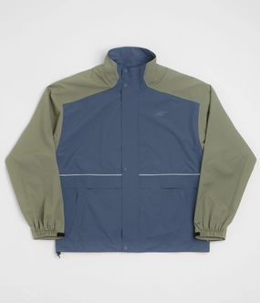 Durable Fabric New Balance Numeric Waterproof Jacket - Khaki / Blue
