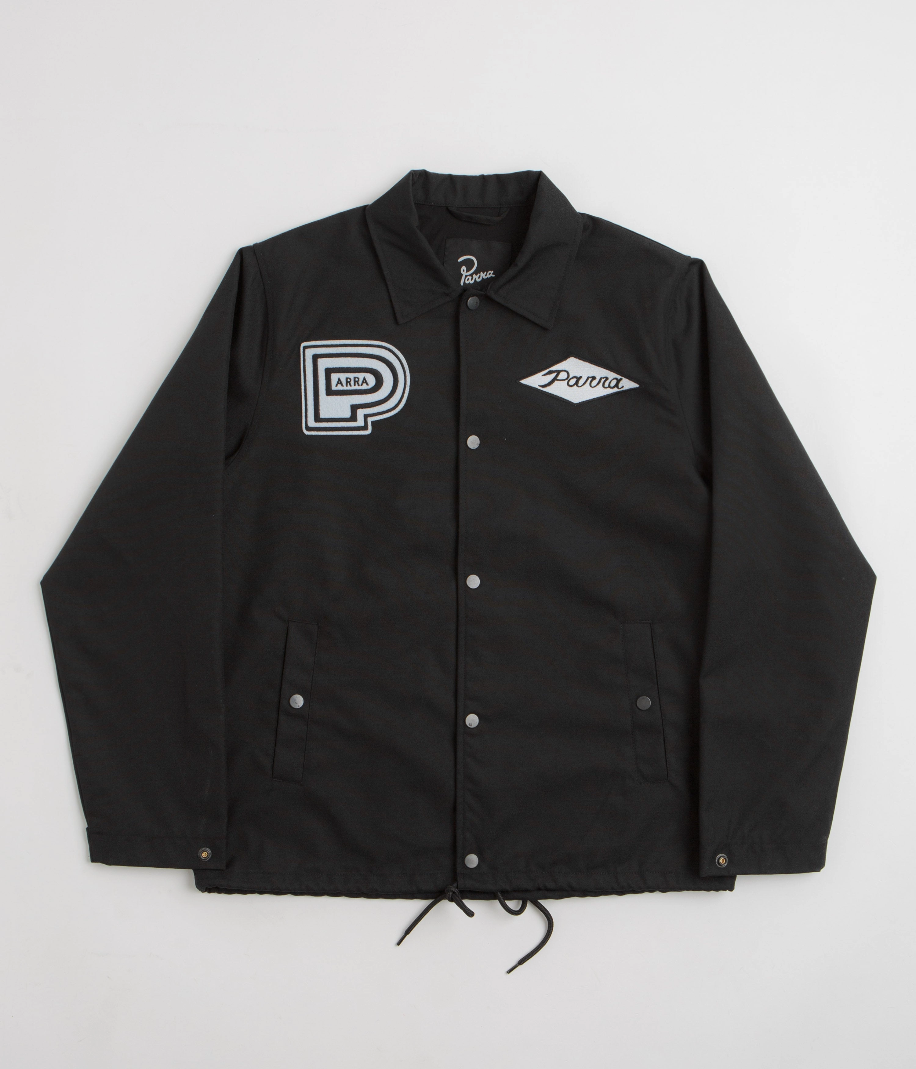 Long Length Light Weight by Parra Midnight Surprise Coach Jacket - Black