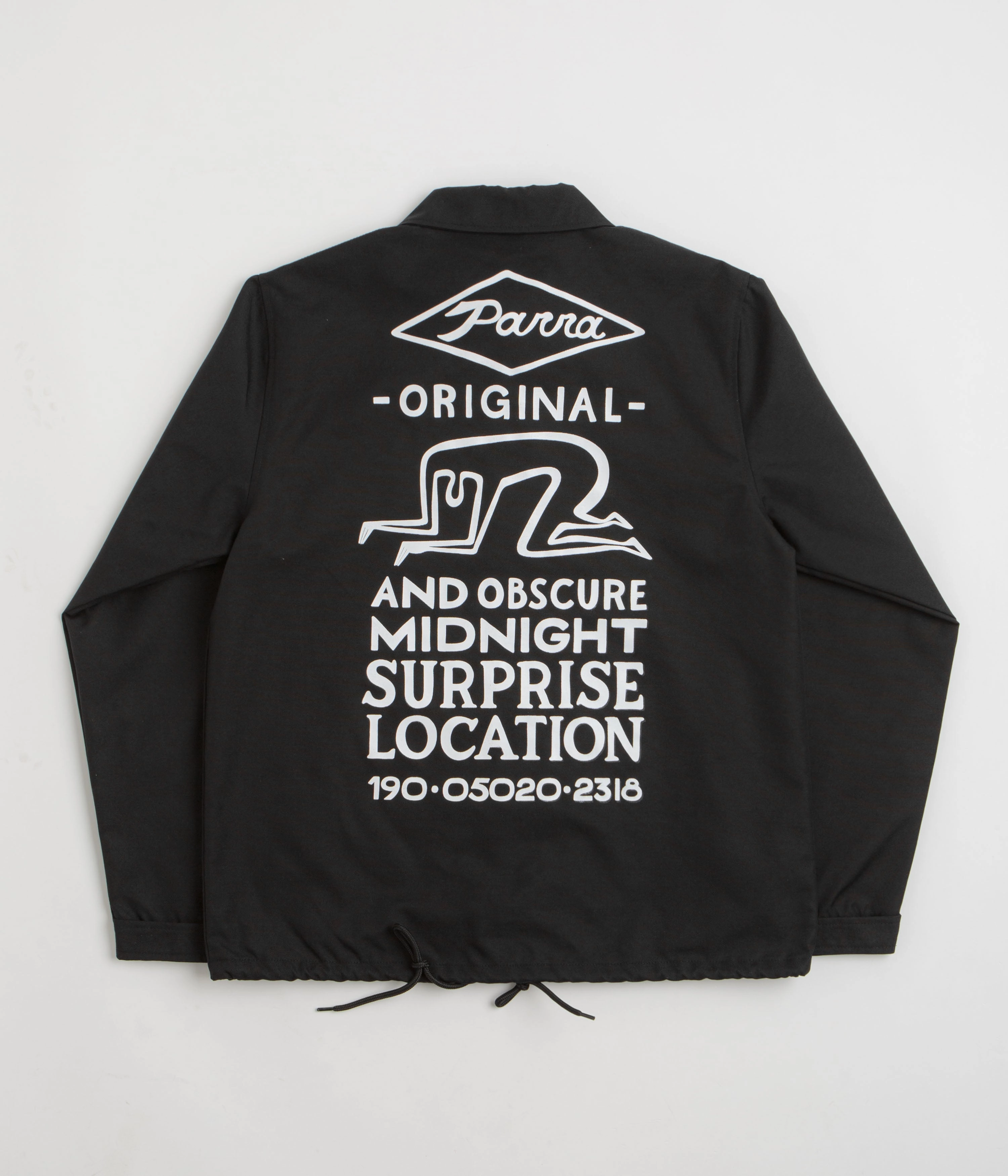 by Parra Midnight Surprise Coach Jacket - Black Flexible Material Noise Reduced Fabrics