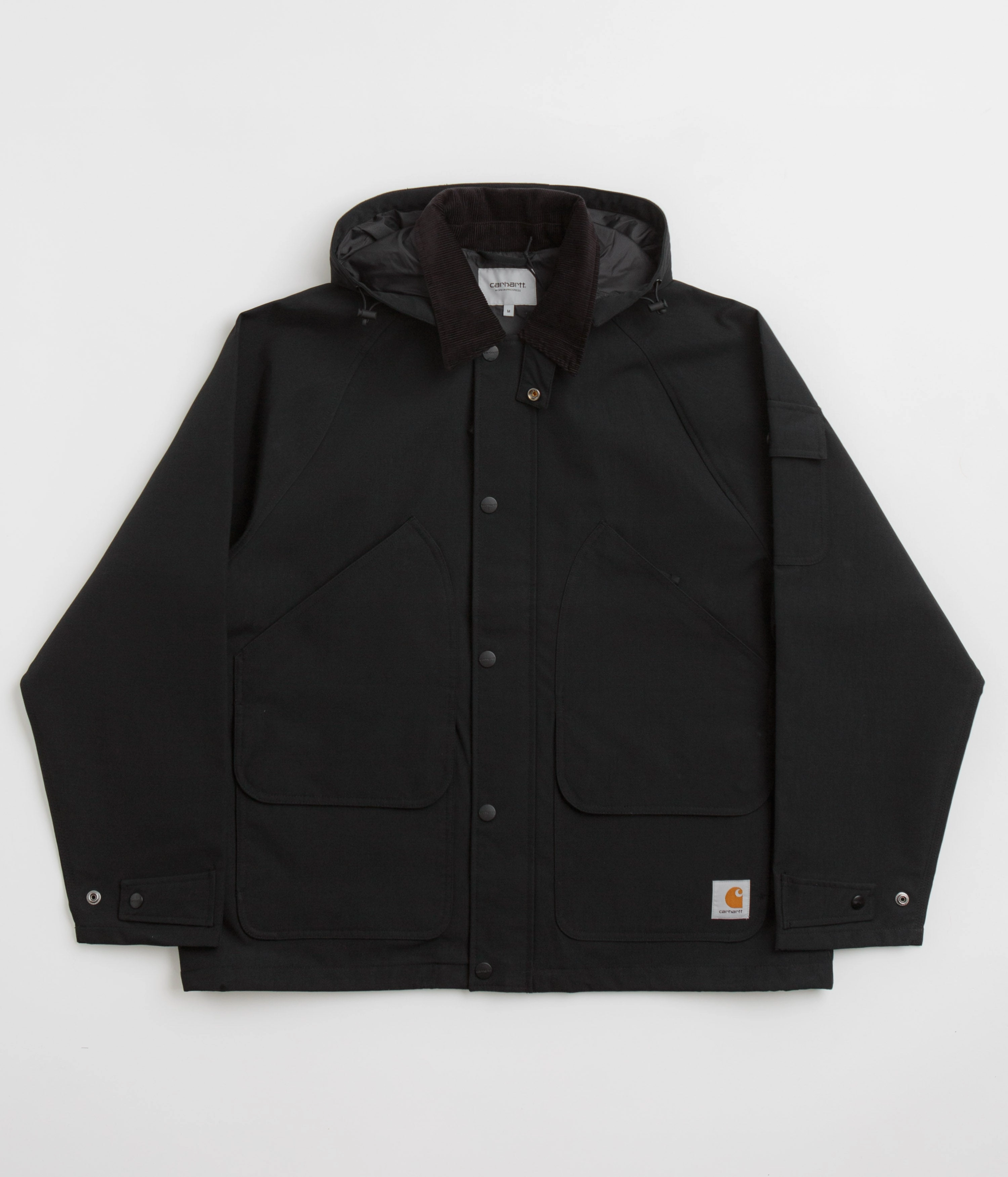 Carhartt Clarton Jacket - Black / Black Flexible Hem Adjustment