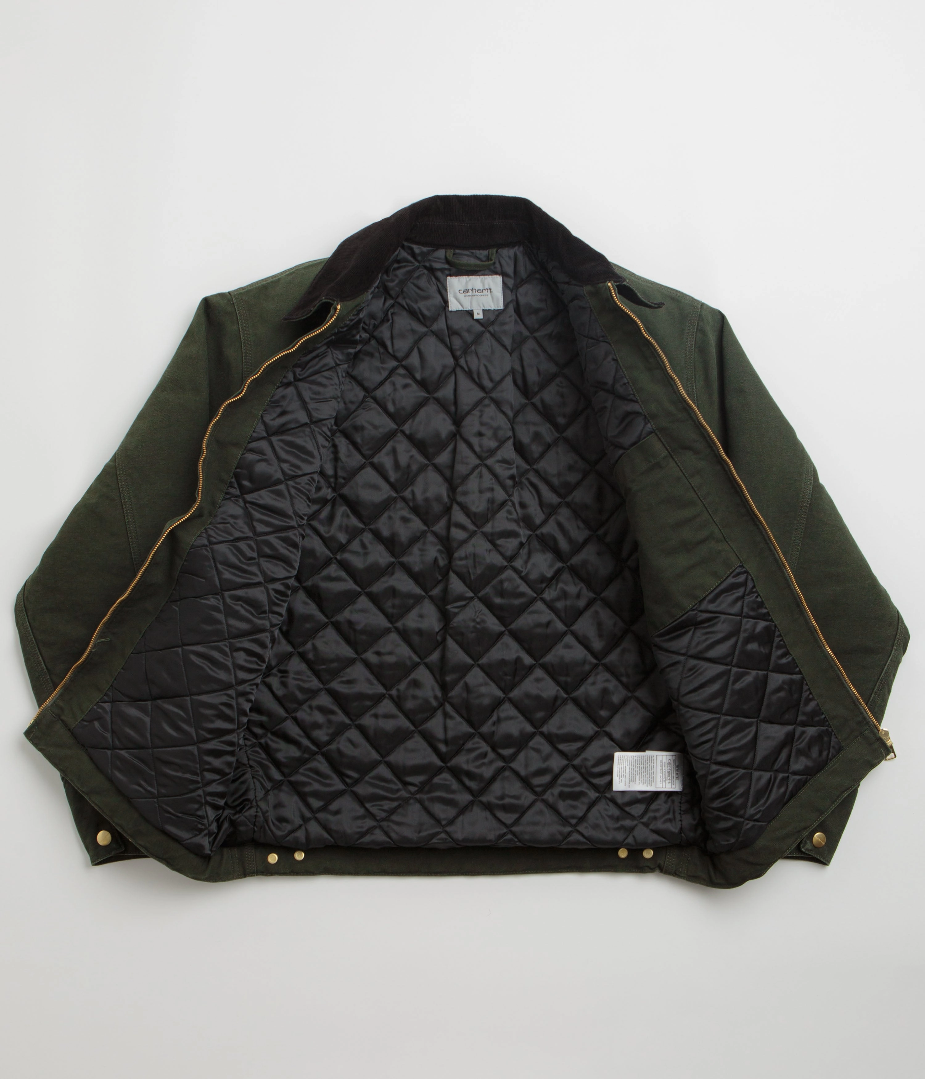 Flexible Elasticity Carhartt OG Detroit Jacket - Olive / Black Stone Canvas