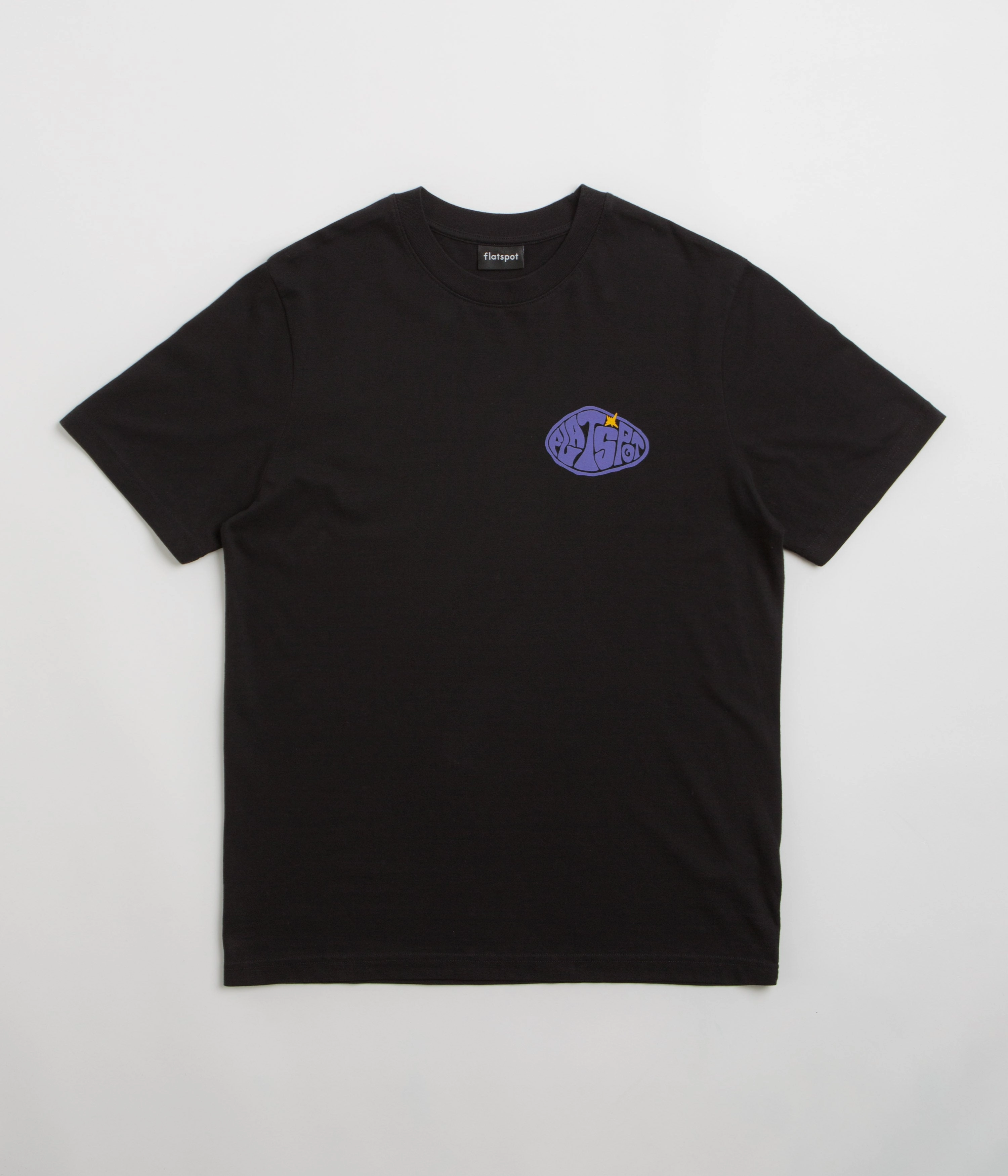 flatspot Hole T-Shirt - Black Round neck simplicity