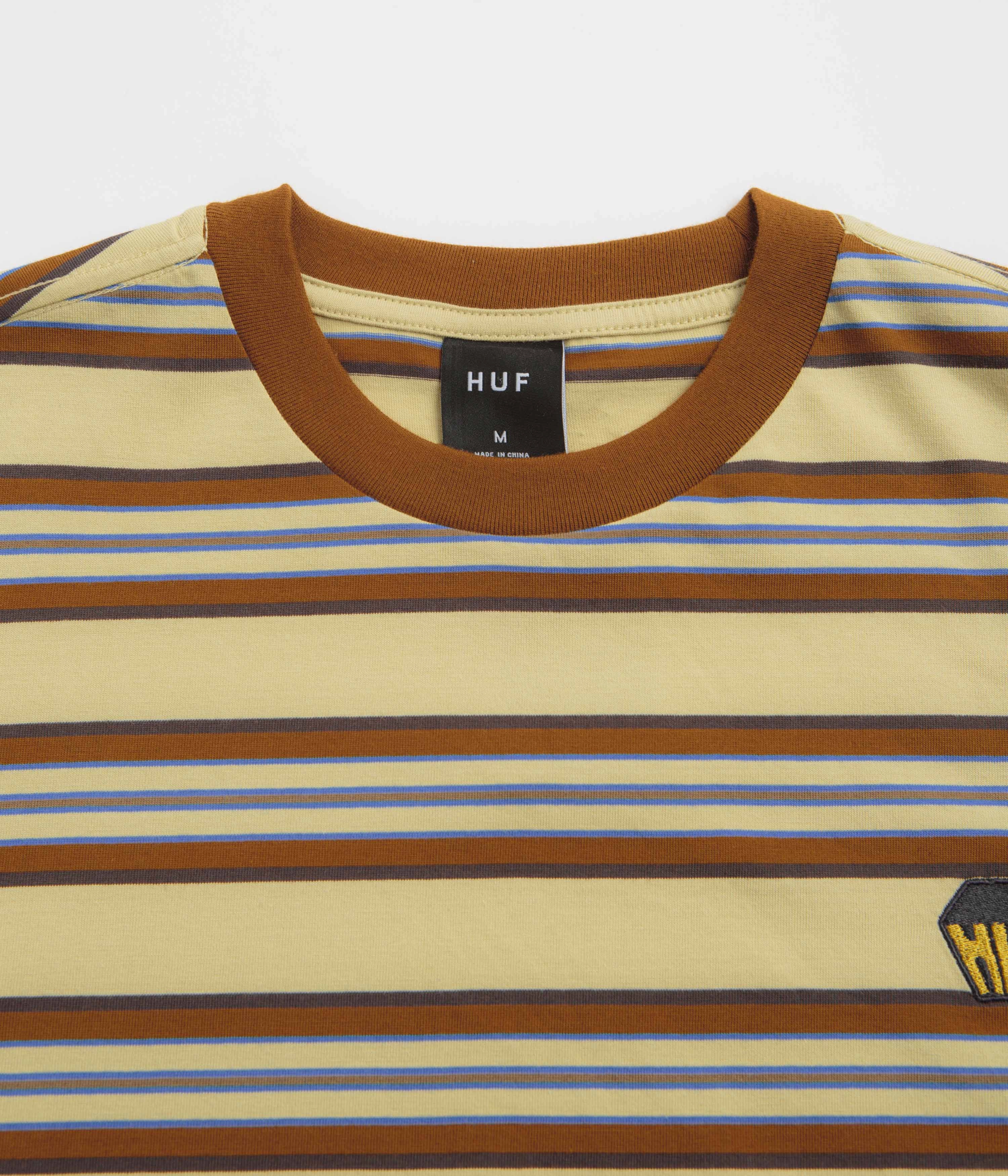 Multi Panel Structure EcoFriendlyMaterial HUF Big Block Stripe T-Shirt - Clay