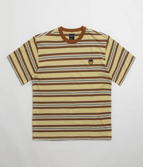 Timeless Look Wear Pastel color HUF Big Block Stripe T-Shirt - Clay