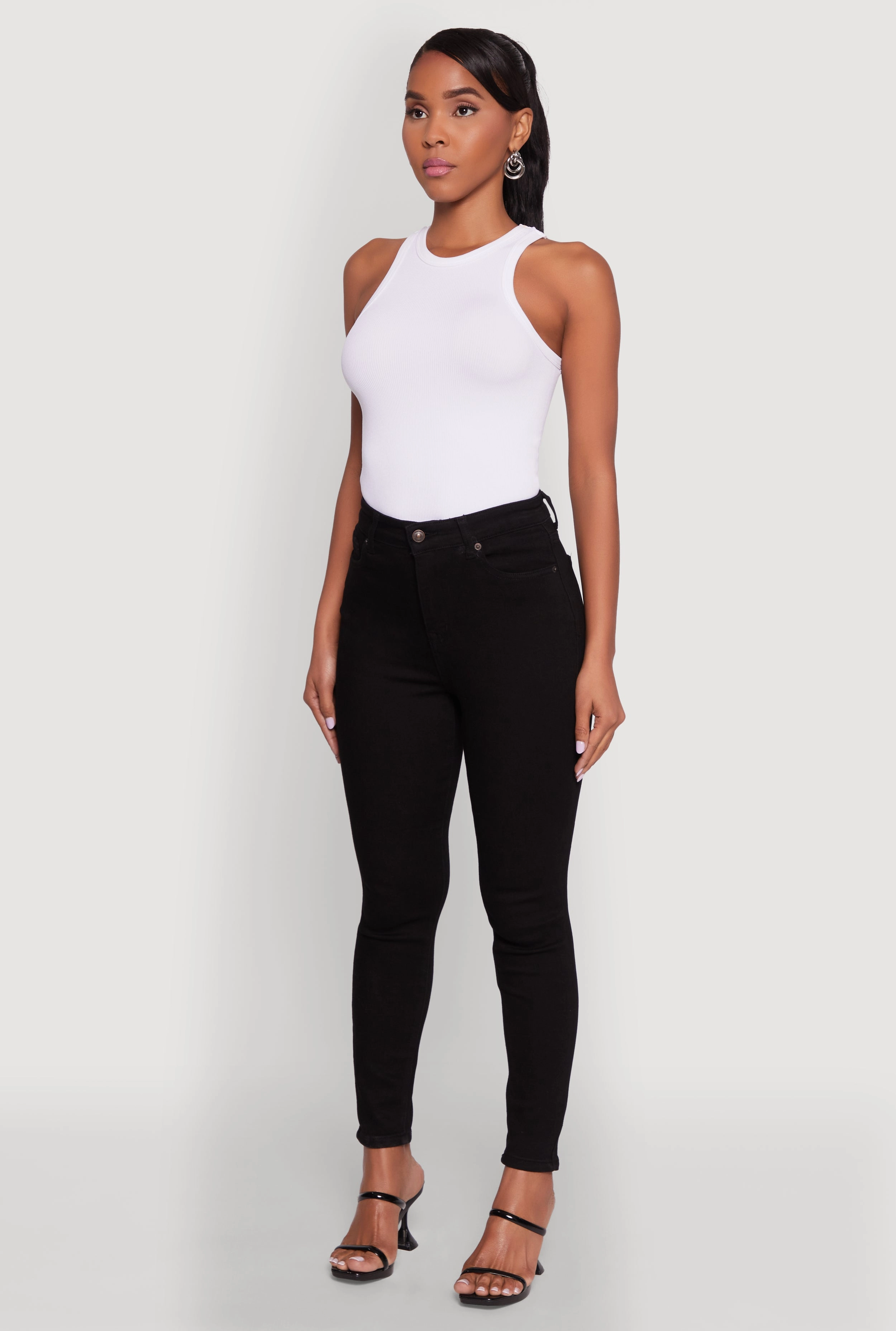 WAX Basic High Waisted Skinny Jeans Casual Smart Casual Unisex Wear