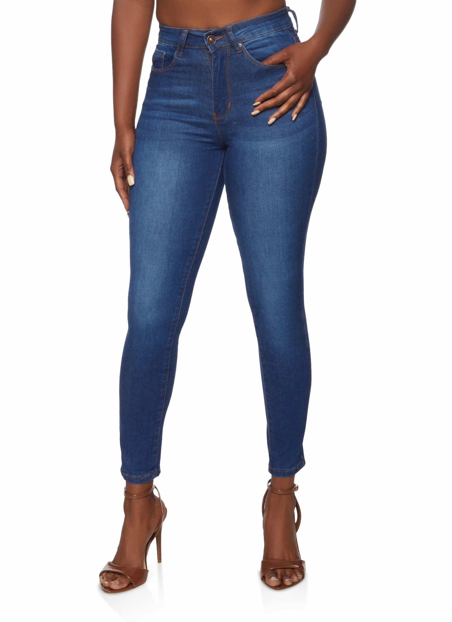 Foundation Wear Stylish Casual Evening Stroll WAX Basic Skinny Jeans