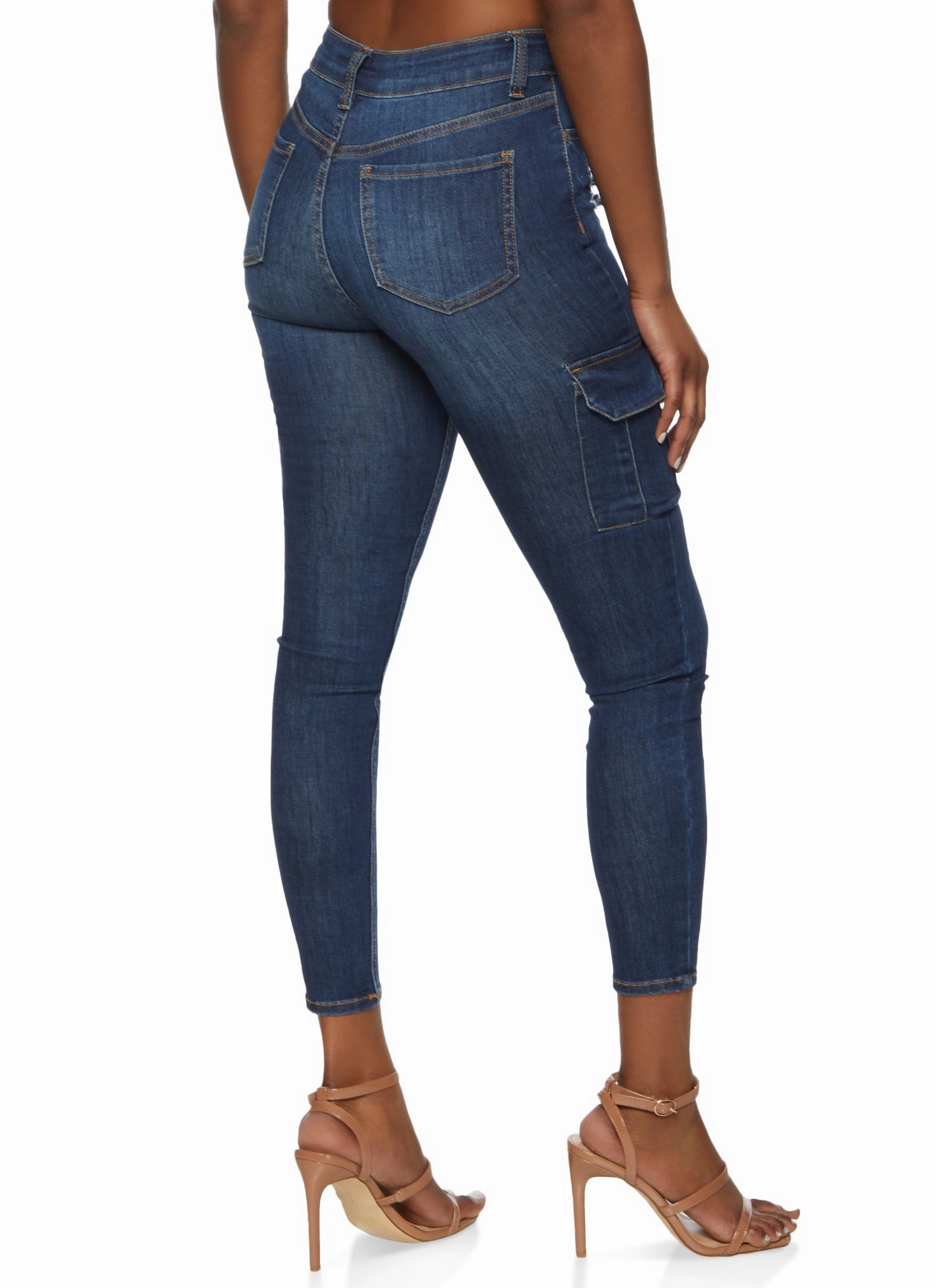 WAX Cargo Pocket Skinny Jeans Traveler Gear Slim Picnic Style Modern