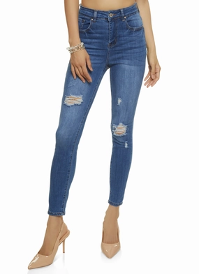 Traveler Gear Winter Warmth Smooth Fade Resistant Finish WAX Stretch Distressed High Rise Jeans