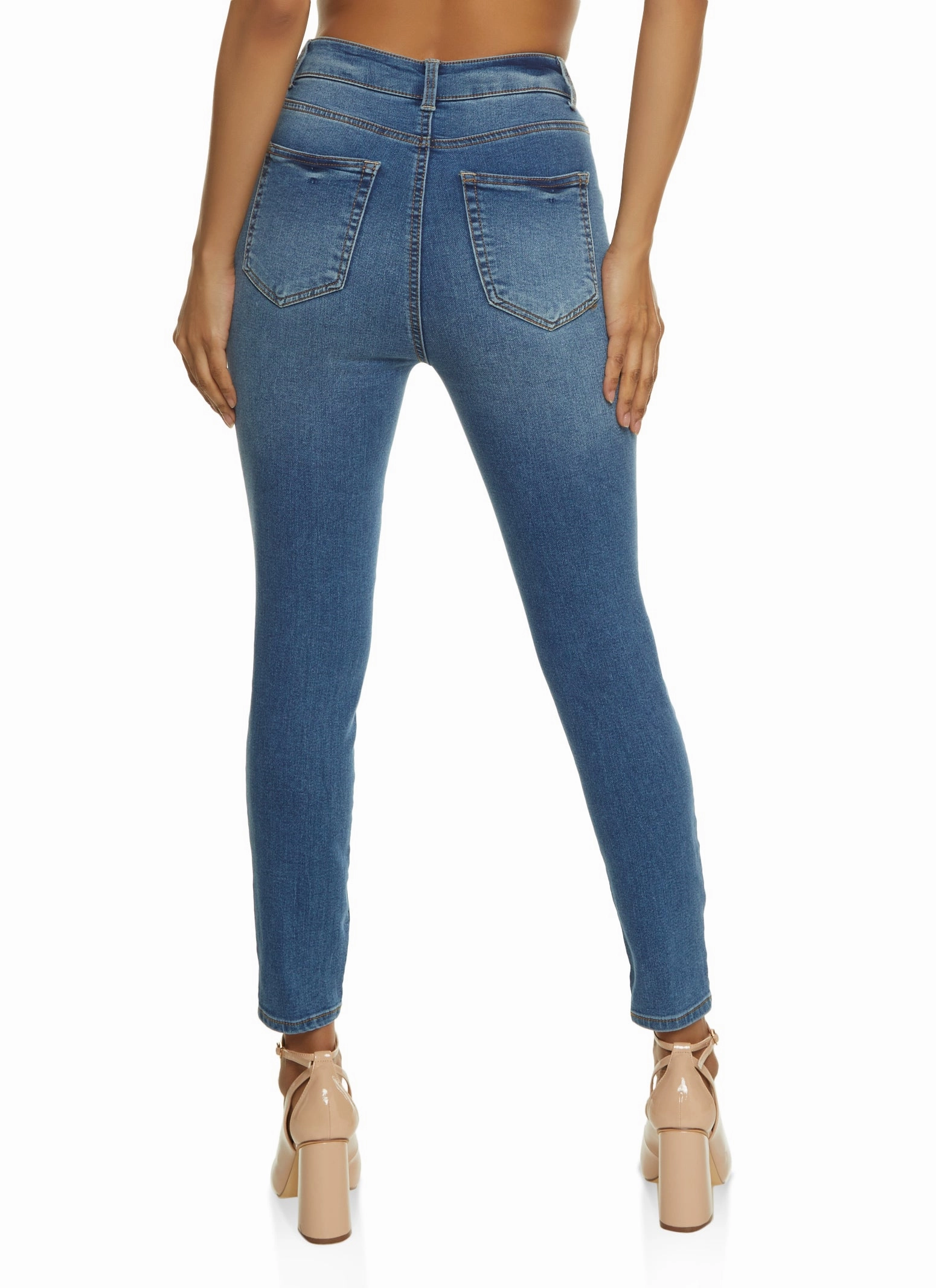 WAX Whiskered High Waist Skinny Ankle Jeans Everyday Pick