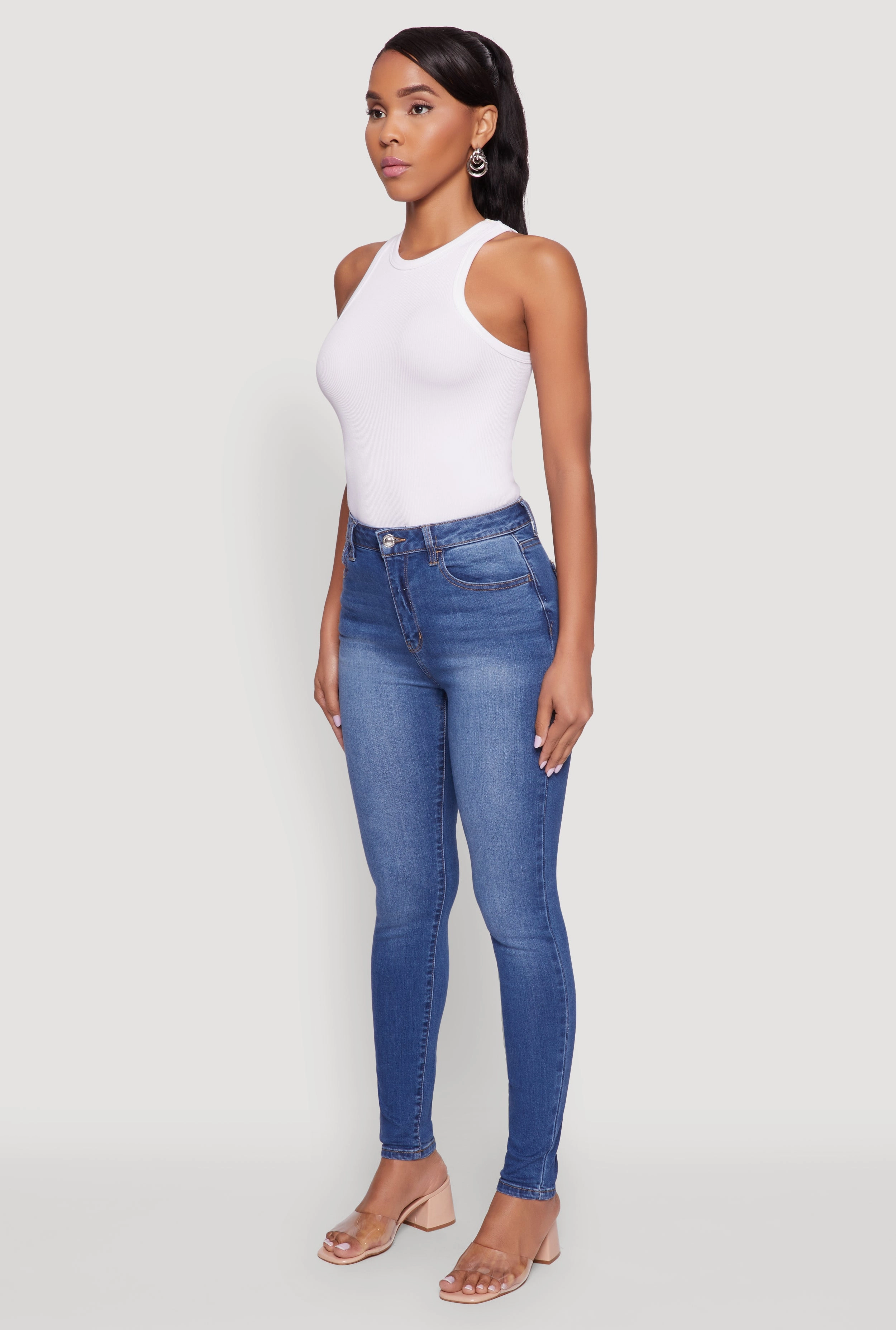 Casual Days WAX Whiskered Rolled Cuff Skinny Jeans