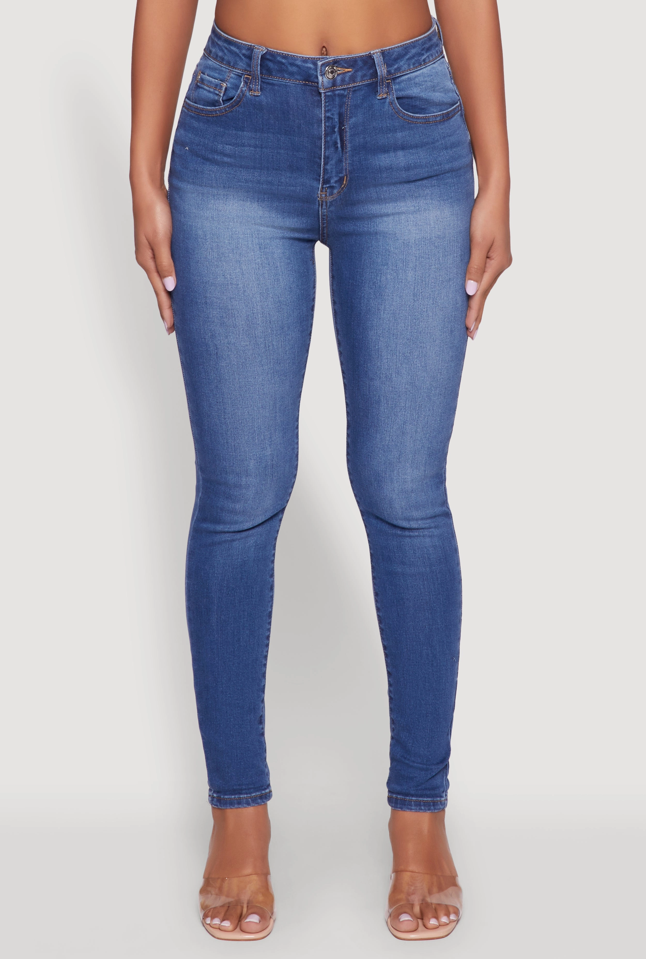WAX Whiskered Rolled Cuff Skinny Jeans Winter Warmth Durable