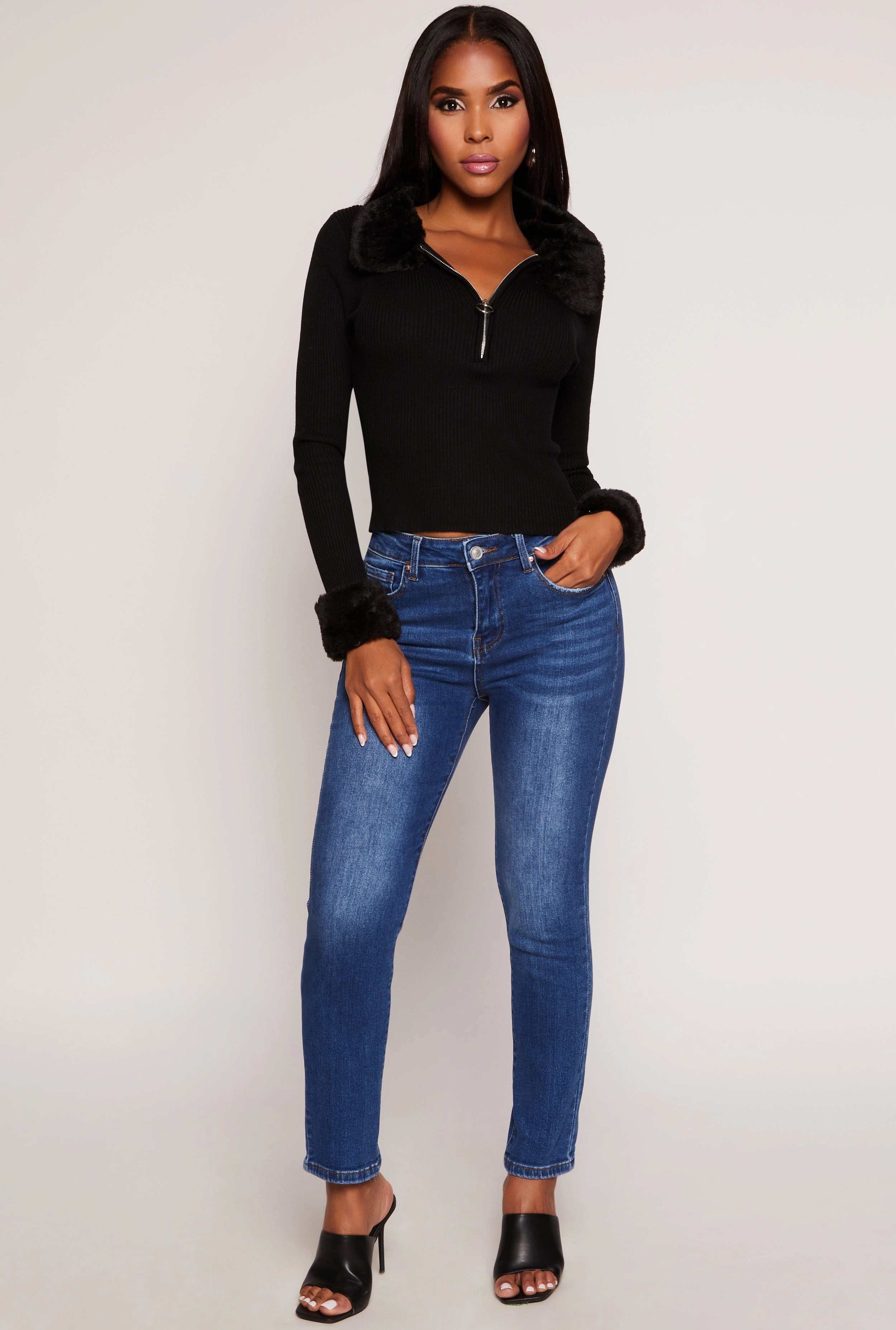 High Quality Classic Wear Earthy WAX Whiskered Straight Leg Jeans
