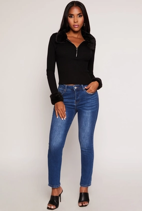 High Quality Classic Wear Earthy WAX Whiskered Straight Leg Jeans