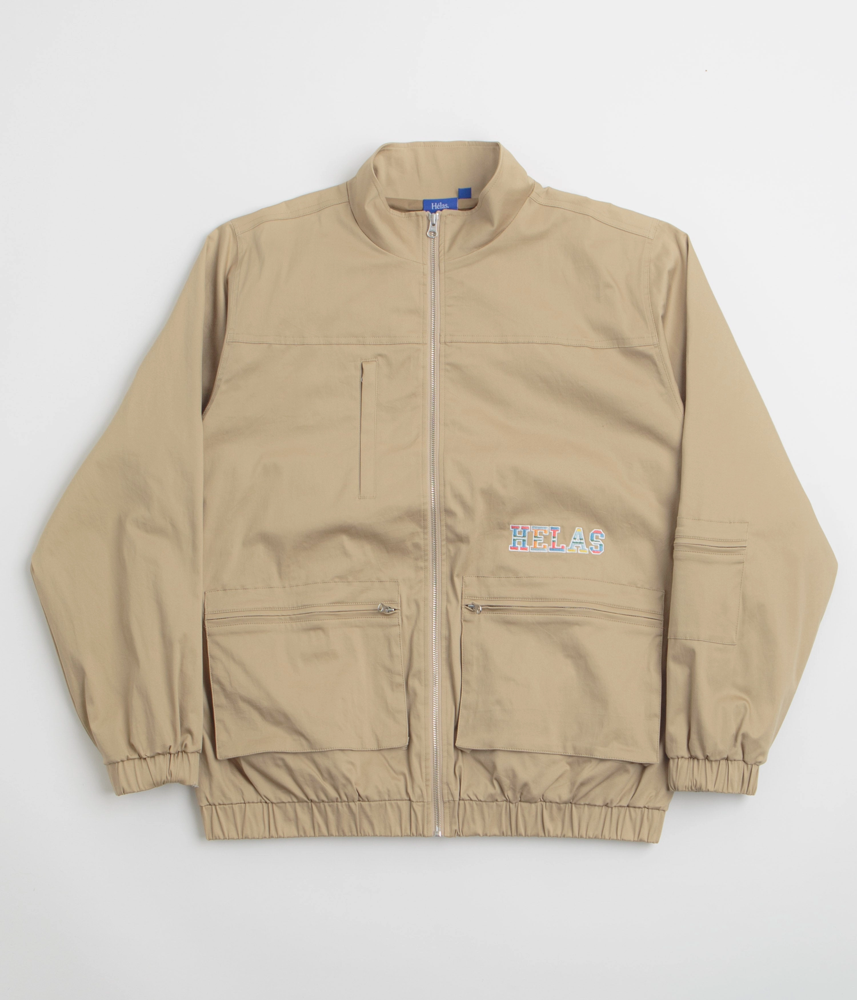 Helas Drapeau Utility Jacket - Beige Water Repellent Coating