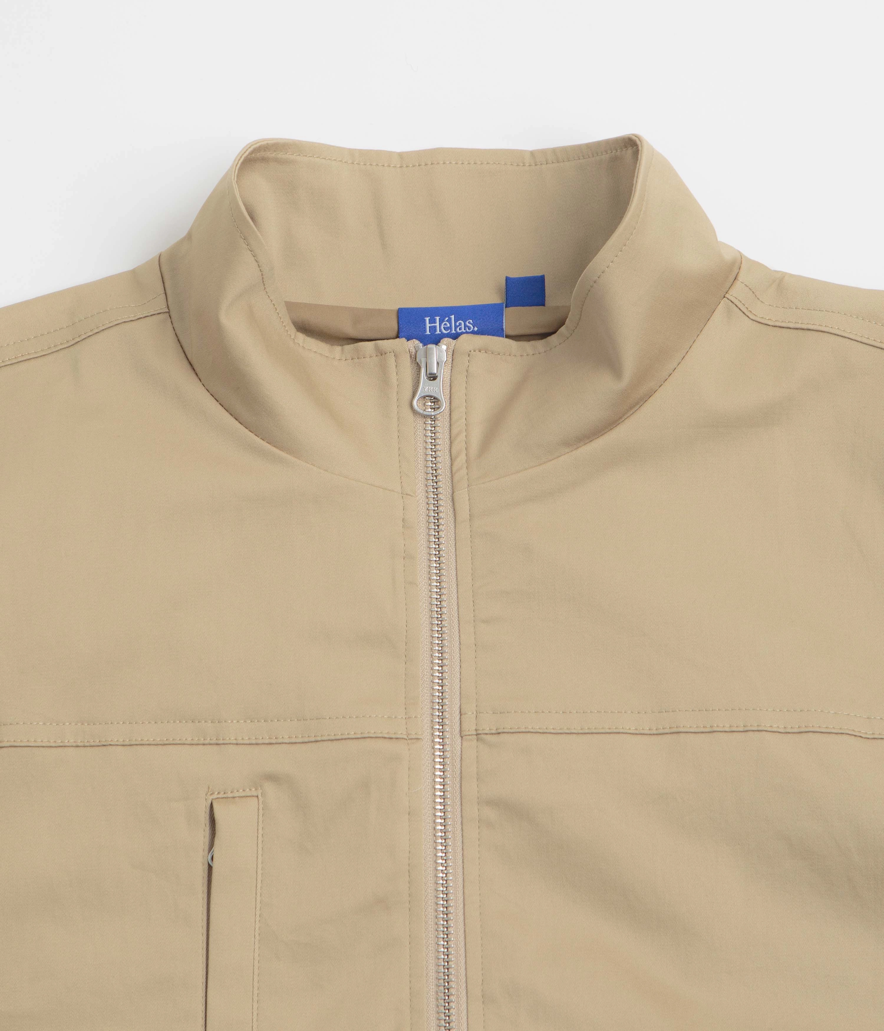 Helas Drapeau Utility Jacket - Beige Easy Movement Cut Quilted Interior
