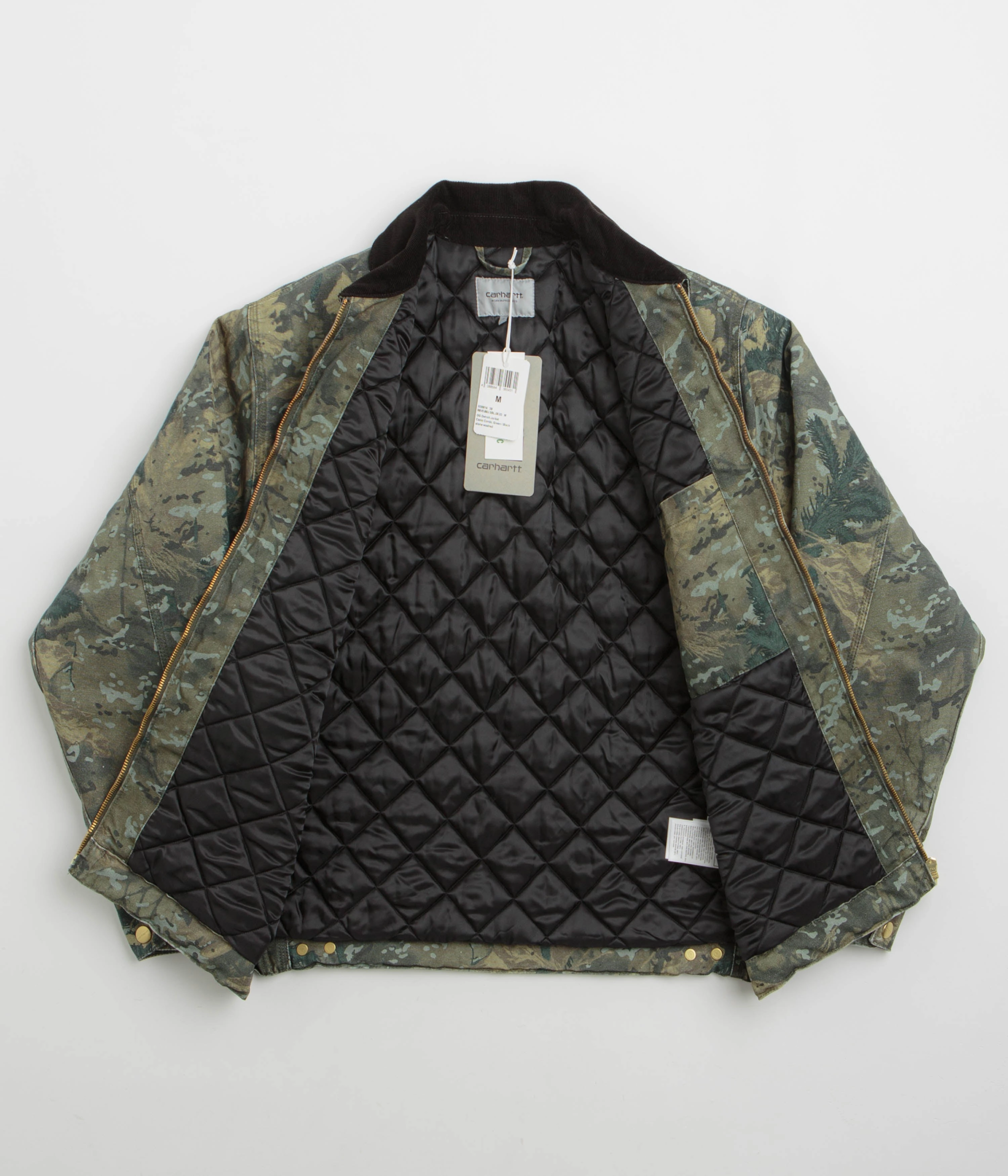 Carhartt OG Detroit Jacket - Camo Combi / Green / Black Stone Washed Breathable City Style abrasion resistant coating