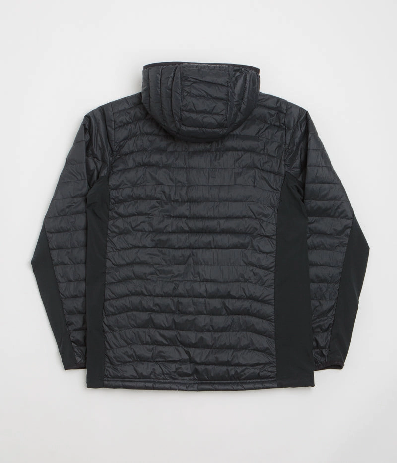 Fleece Inside Columbia Powder Pass Hybrid Hooded Jacket - Black