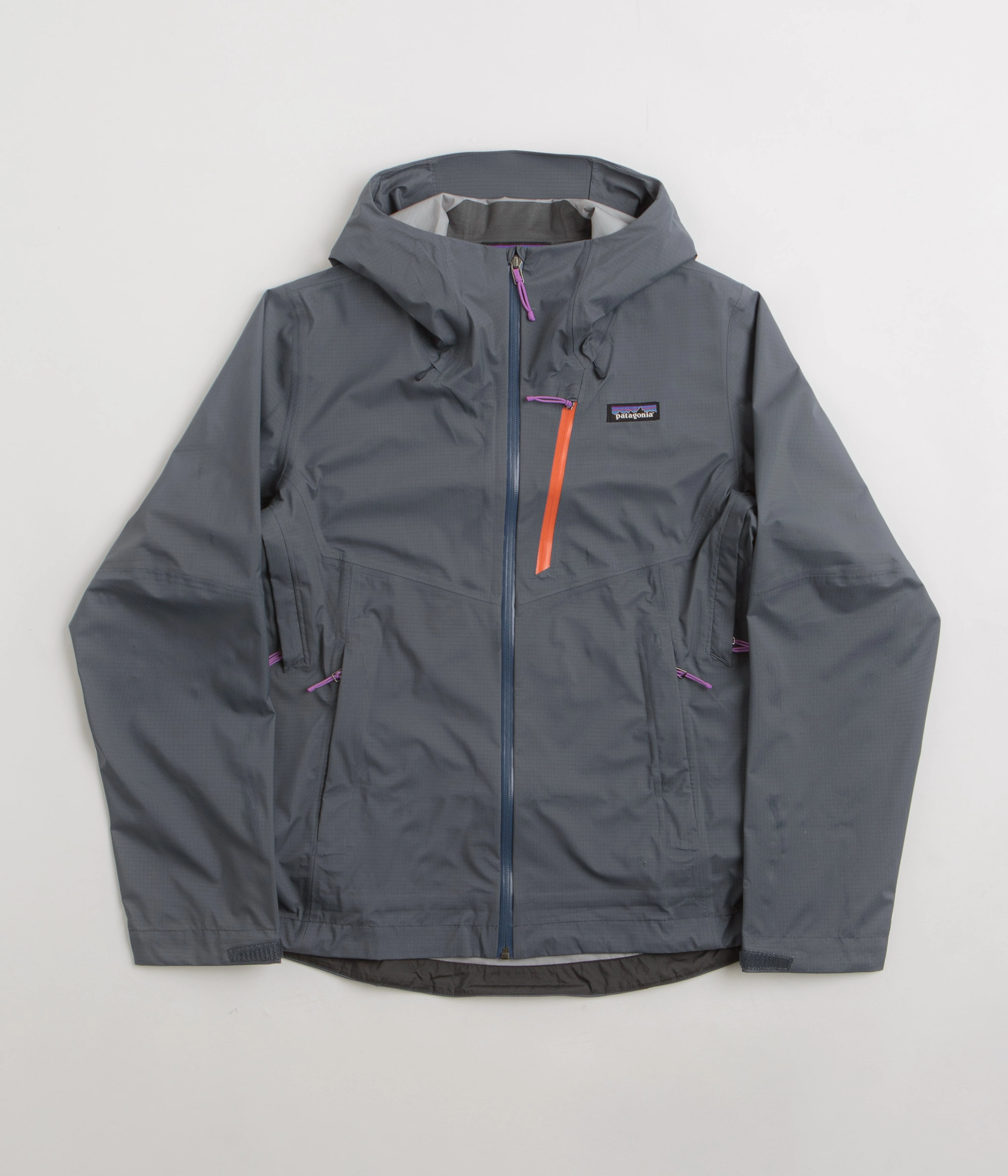Patagonia Womens Granite Crest Rain Jacket - Smolder Blue Plaid Print