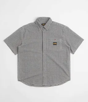 Multi Layer Stitching Stan Ray Short Sleeve Flannel Shirt - Shale Check