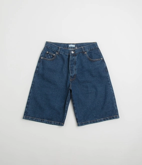Pop Trading Company DRS Denim Shorts - Rinsed Denim Fit Design Weekend Casual