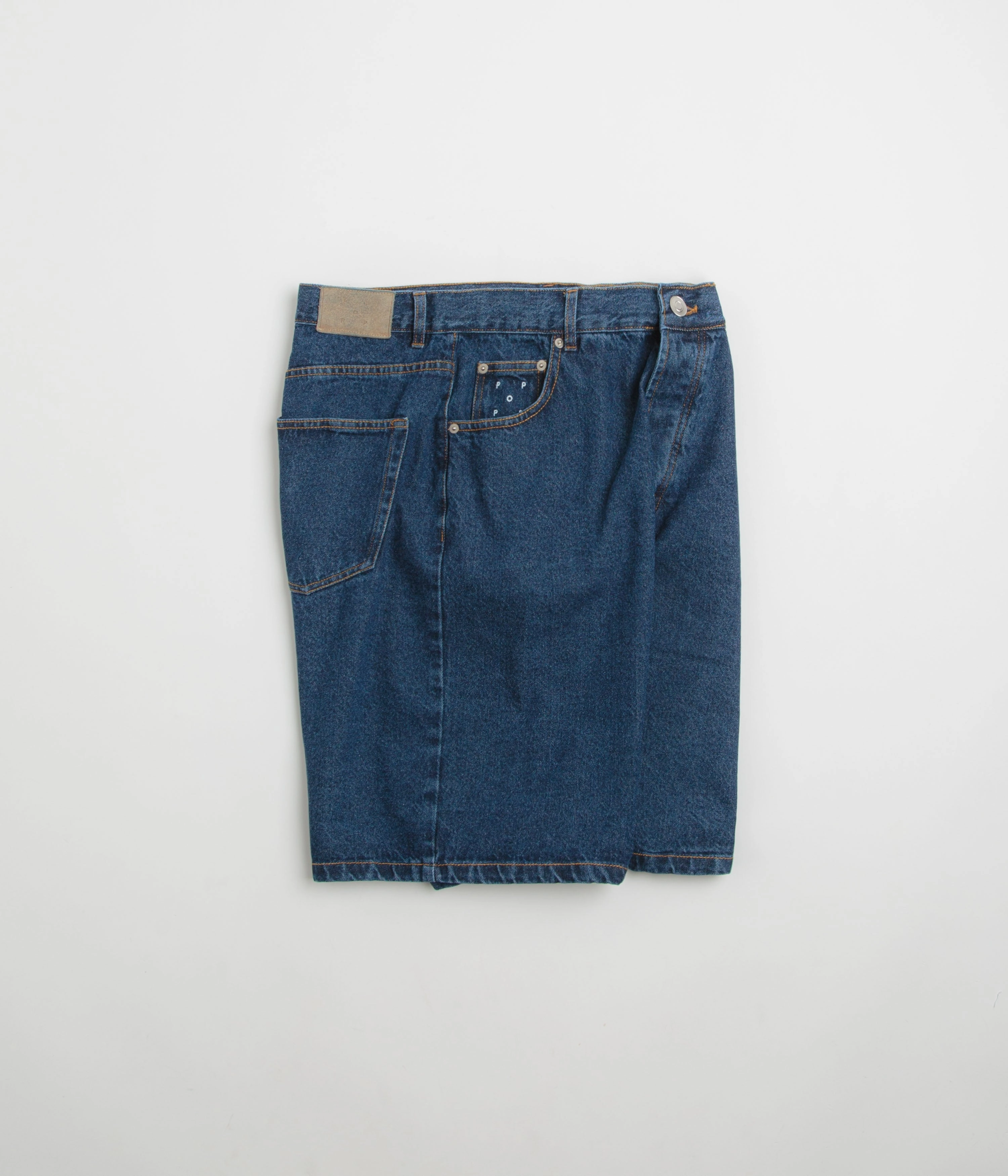 Pop Trading Company DRS Denim Shorts - Rinsed Denim linen option