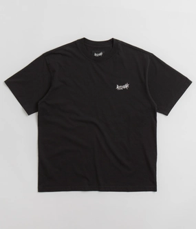 Welcome Vamp Core Garment Dyed Knit T-Shirt - Black City Fashion Look
