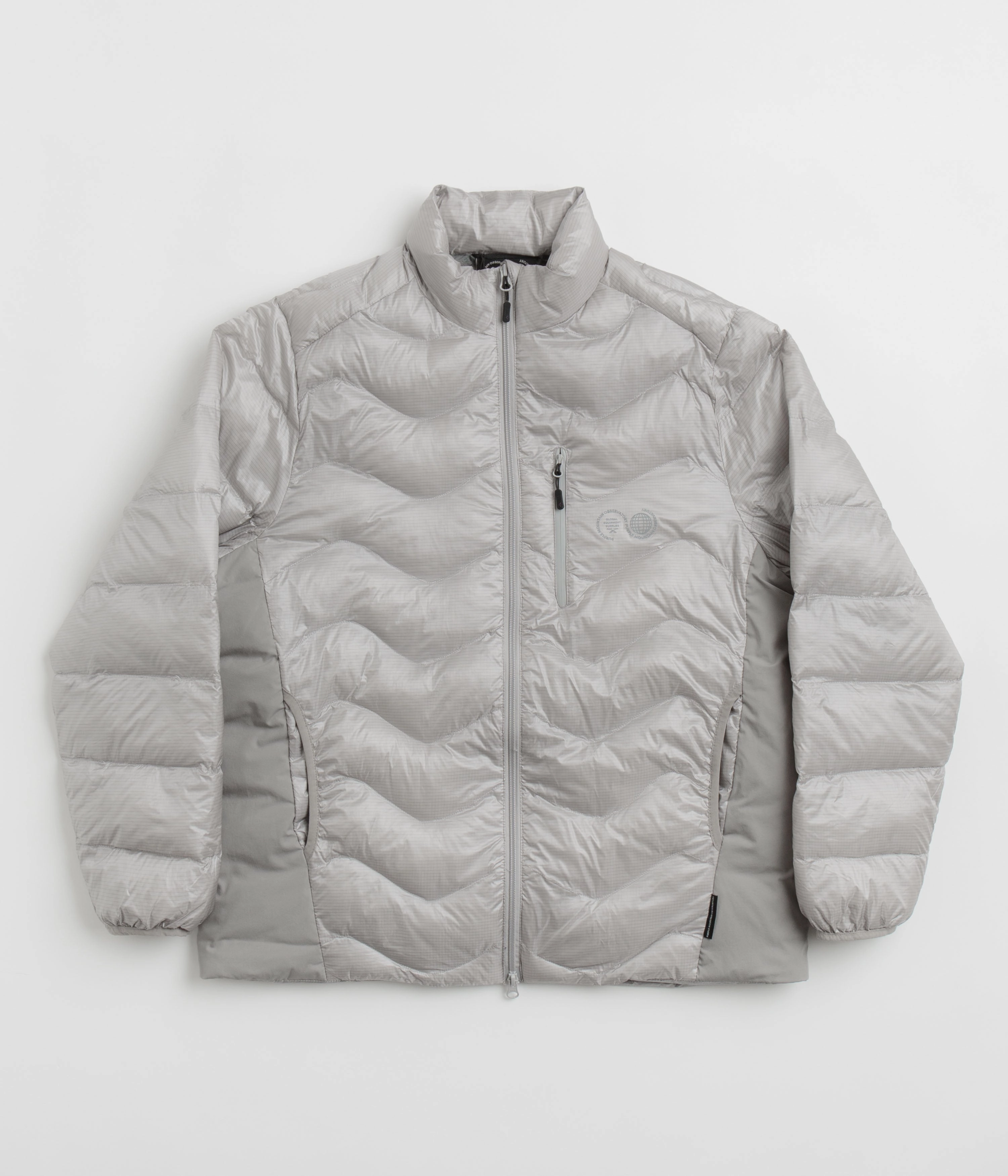 Purple Mountain Observatory Waves Light Puffer Jacket - Grey Comfortable fit Flexible Daily Fit